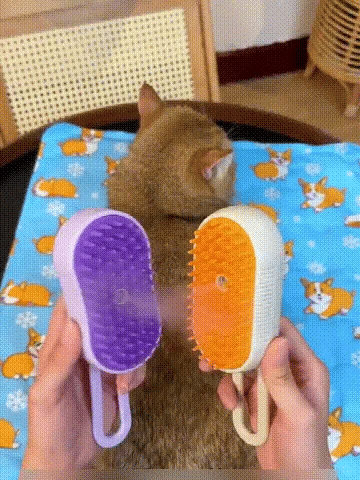 FluffMist Pet Brush – Steam Mist Grooming & Detangling Tool