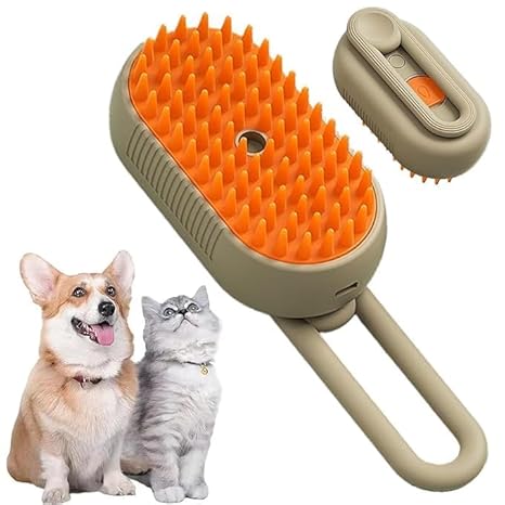 FluffMist Pet Brush – Steam Mist Grooming & Detangling Tool