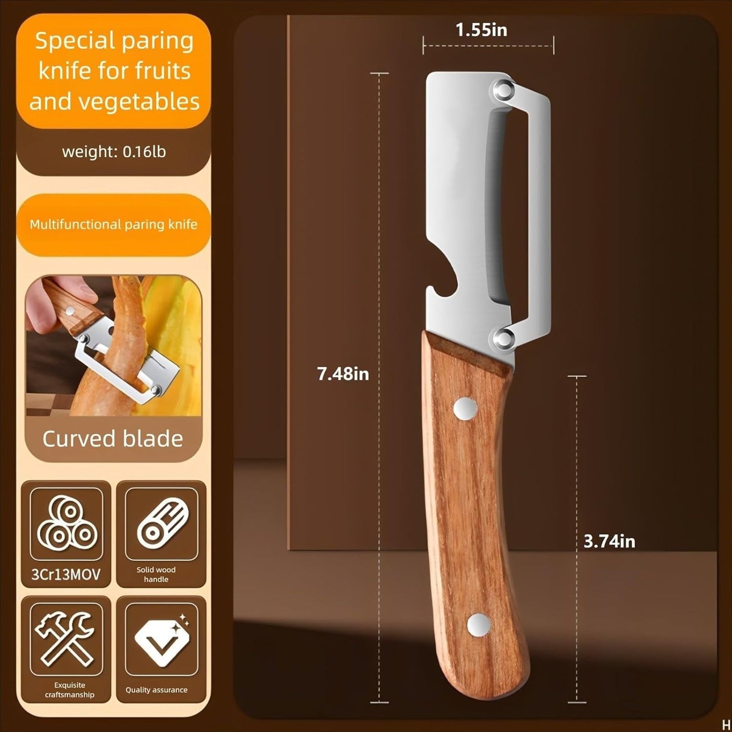 ✨ UltraSharp 3-in-1 Professional Kitchen Peeling and Prep Tool✨